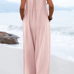 Levency Adjustable Straps Pockets Wide Leg Jumpsuits New In