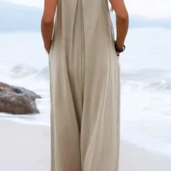 Levency Adjustable Straps Pockets Wide Leg Jumpsuits New In
