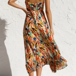 Levency Floral Print Ruffle Hem Slip Dress 20 Levency Floral Print Ruffle Hem Slip Dress
