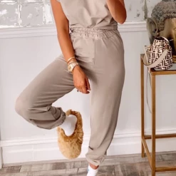 Levency New In Padded Shoulder T Shirt Pants Set