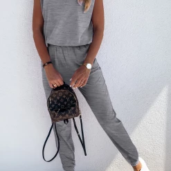 Levency New In Padded Shoulder T Shirt Pants Set