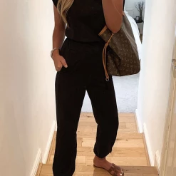 Levency New In Padded Shoulder T Shirt Pants Set