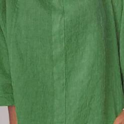 Levency Solid O Neck Loose Blouse