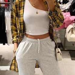 Levency New In Button Plaid Long Sleeve Shirt