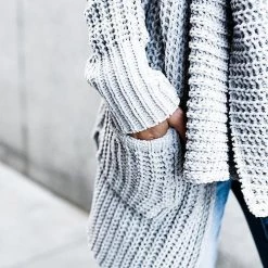 Levency Comfy Cozy Pocketed Long Sleeves Cardigan New In