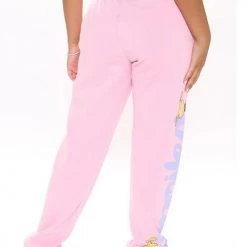 Levency Cartoon Print Drawstring Sweaterpants