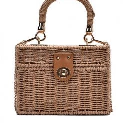 Levency New In Straw Crossbody Tote Clutch Bag