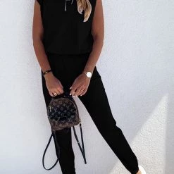 Levency New In Padded Shoulder T Shirt Pants Set