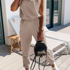 Levency New In Padded Shoulder T Shirt Pants Set