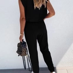 Levency New In Padded Shoulder T Shirt Pants Set