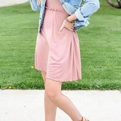 Levency New In Ruffles Waist Tank Mini Dress