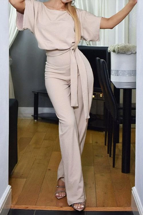 Levency New In Short Sleeve Knot Jumpsuit 10 Levency New In Short Sleeve Knot Jumpsuit