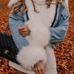 Levency Detachable Fuzzy Faux Fur Collar Denim Coat New In 49 Levency Detachable Fuzzy Faux Fur Collar Denim Coat New In