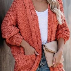 Levency New In Knit Pockets Bat Cardigan