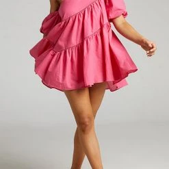 Levency New In Asymmetrical Neck Trim Mini Dress 7 Levency New In Asymmetrical Neck Trim Mini Dress