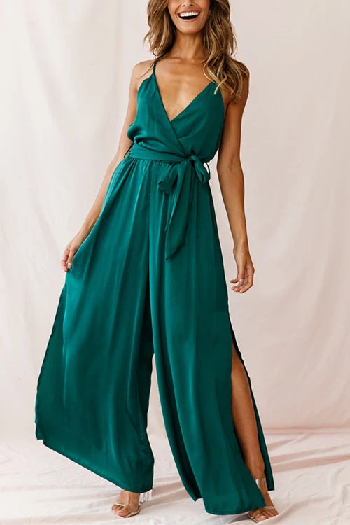 Levency New In Slit Belted Slip Jumpsuits 7 Levency New In Slit Belted Slip Jumpsuits