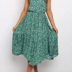 Levency Floral Print Slip Midi Dress New In