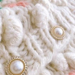 Levency Floral Pearl Button Cardigan