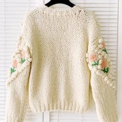 Levency Floral Pearl Button Cardigan