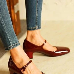 Levency New In Square Toe Heeled Mary Janes