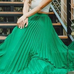 Levency New In Pleated Maxi Skirts