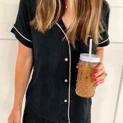 Levency Pyjama Shorts Set New In