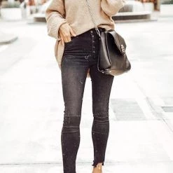 Levency Classical Button High Waist Jeans New In