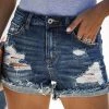 Levency Distressed Cuffed Denim Shorts New In