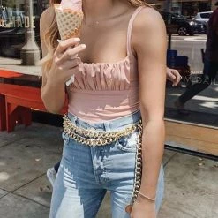 Levency Pleated Sleeveless Tank Top