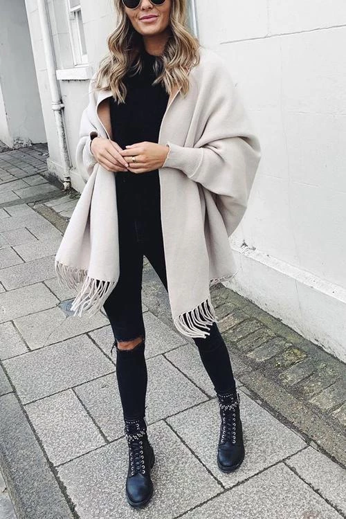 Levency New In Tassles Color Block Shawl 1 Levency New In Tassles Color Block Shawl