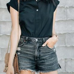 Levency New In Ripped Denim Short