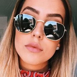 Levency New In Hexagon Sunglasses