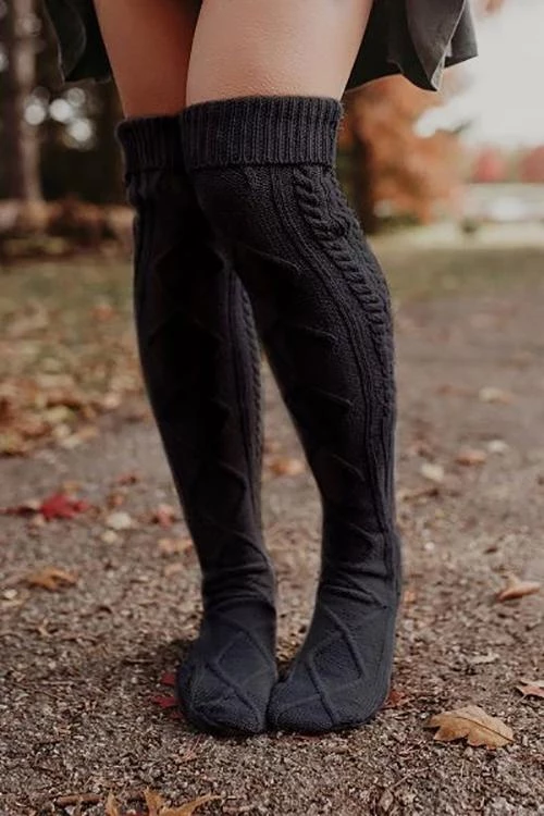 Levency Thick Cable Knit Over Knee Socks New In 1 Levency Thick Cable Knit Over Knee Socks New In
