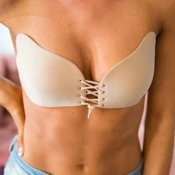 Levency New In Lace Up Adhesive Bra