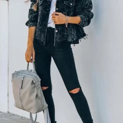 Levency Frayed Hem Cropped Corduroy Jacket New In 46 Levency Frayed Hem Cropped Corduroy Jacket New In