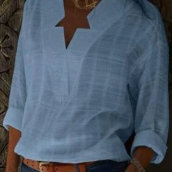 Levency Cut V Neck Blouse