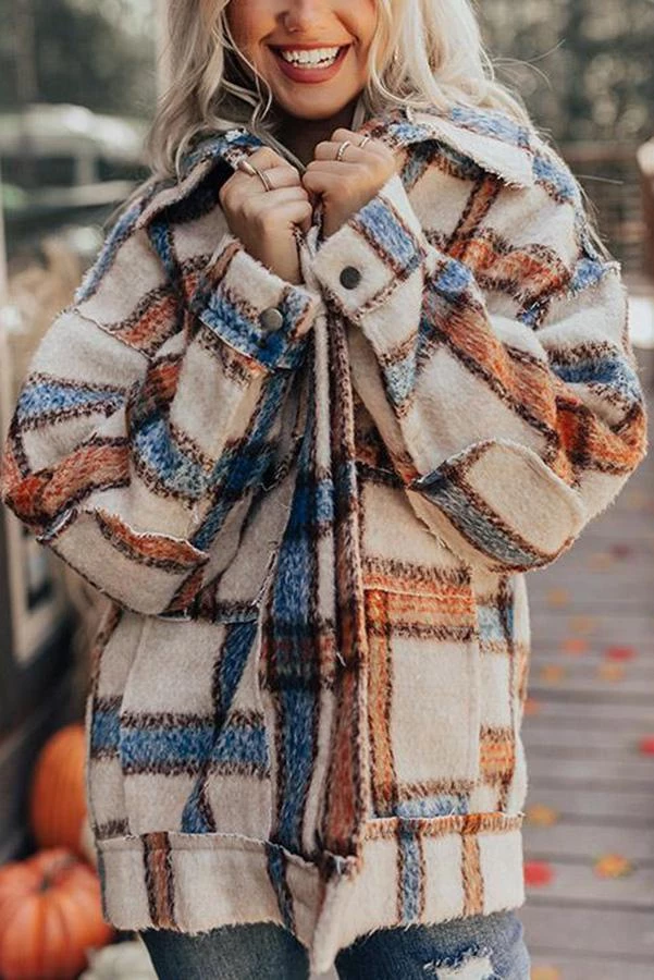 Levency New In Plaid Pockets Button Jackets 8 Levency New In Plaid Pockets Button Jackets