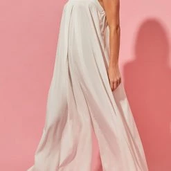 Levency Spaghetti Straps Wide Leg Jumpsuits New In