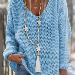 Levency V Neck Loose Sweater