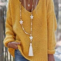 Levency V Neck Loose Sweater