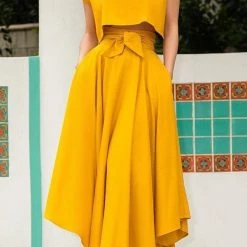 Levency High Waist Pockets Bow Tie Skirts 15 Levency High Waist Pockets Bow Tie Skirts