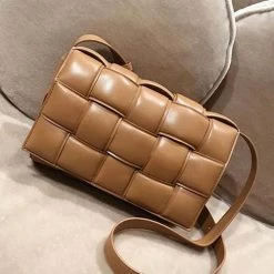 Levency Weave Square Crossbody Bag