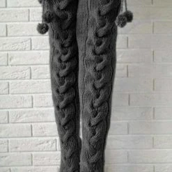 Levency Pom Pom Over The Knee Stockings