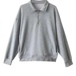 Levency Zipper Lapel Hoodie