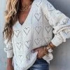 Levency New In Heart Hollow V Neck Sweater