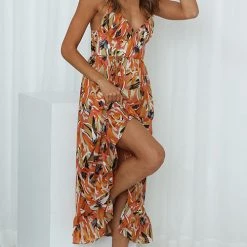Levency Floral Print Ruffle Hem Slip Dress 26 Levency Floral Print Ruffle Hem Slip Dress