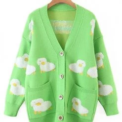 Levency Sheep Pocket Button Cardigan New In