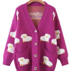 Levency Sheep Pocket Button Cardigan New In