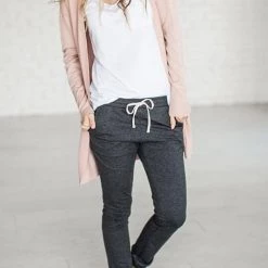 Levency Brushed Drawstring Pockets Pants