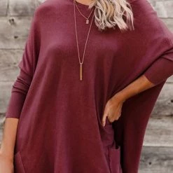 Levency Pockets Long Sleeve Loose T Shirt